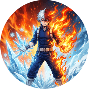 CAPA PAINEL REDONDO ANIME BOKU NO HERO | TECIDO PREMIUM  | VÁRIOS MODELOS - 1.50X1.50M E 50X50CM