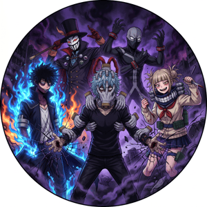 CAPA PAINEL REDONDO ANIME BOKU NO HERO | TECIDO PREMIUM  | VÁRIOS MODELOS - 1.50X1.50M E 50X50CM