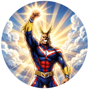 CAPA PAINEL REDONDO ANIME BOKU NO HERO | TECIDO PREMIUM  | VÁRIOS MODELOS - 1.50X1.50M E 50X50CM