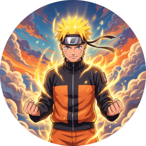 CAPA PAINEL REDONDO ANIME NARUTO| TECIDO PREMIUM  | VÁRIOS MODELOS - 1.50X1.50M E 50X50CM