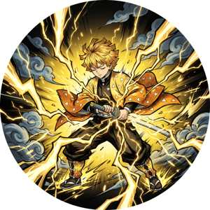CAPA PAINEL REDONDO ANIME DEMON SLAYER | TECIDO PREMIUM  | VÁRIOS MODELOS - 1.50X1.50M E 50X50CM