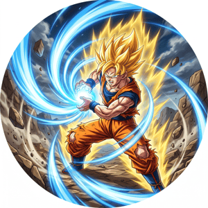 CAPA PAINEL REDONDO ANIME DRAGON BALL Z| TECIDO PREMIUM  | VÁRIOS MODELOS - 1.50X1.50M E 50X50CM