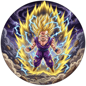 CAPA PAINEL REDONDO ANIME DRAGON BALL Z| TECIDO PREMIUM  | VÁRIOS MODELOS - 1.50X1.50M E 50X50CM