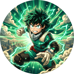 CAPA PAINEL REDONDO ANIME BOKU NO HERO | TECIDO PREMIUM  | VÁRIOS MODELOS - 1.50X1.50M E 50X50CM