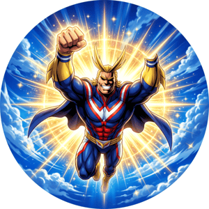 CAPA PAINEL REDONDO ANIME BOKU NO HERO | TECIDO PREMIUM  | VÁRIOS MODELOS - 1.50X1.50M E 50X50CM