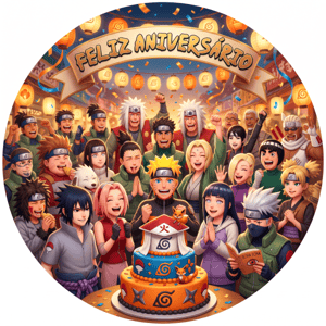 CAPA PAINEL REDONDO ANIME NARUTO| TECIDO PREMIUM  | VÁRIOS MODELOS - 1.50X1.50M E 50X50CM