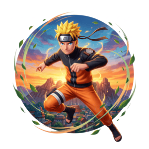CAPA PAINEL REDONDO ANIME NARUTO| TECIDO PREMIUM  | VÁRIOS MODELOS - 1.50X1.50M E 50X50CM