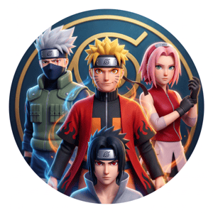 CAPA PAINEL REDONDO ANIME NARUTO| TECIDO PREMIUM  | VÁRIOS MODELOS - 1.50X1.50M E 50X50CM