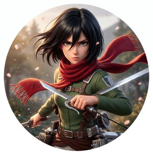 CAPA PAINEL REDONDO ANIME ATTACK ON TITAN | TECIDO PREMIUM  | VÁRIOS MODELOS - 1.50X1.50M E 50X50CM