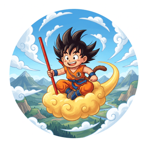CAPA PAINEL REDONDO ANIME DRAGON BALL Z| TECIDO PREMIUM  | VÁRIOS MODELOS - 1.50X1.50M E 50X50CM