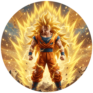 CAPA PAINEL REDONDO ANIME DRAGON BALL Z| TECIDO PREMIUM  | VÁRIOS MODELOS - 1.50X1.50M E 50X50CM