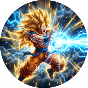 CAPA PAINEL REDONDO ANIME DRAGON BALL Z| TECIDO PREMIUM  | VÁRIOS MODELOS - 1.50X1.50M E 50X50CM
