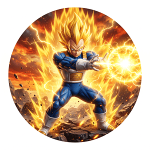 CAPA PAINEL REDONDO ANIME DRAGON BALL Z| TECIDO PREMIUM  | VÁRIOS MODELOS - 1.50X1.50M E 50X50CM