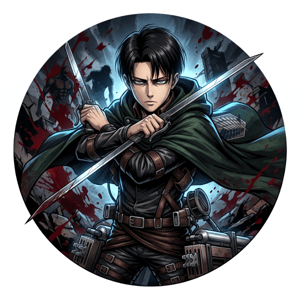 CAPA PAINEL REDONDO ANIME ATTACK ON TITAN | TECIDO PREMIUM  | VÁRIOS MODELOS - 1.50X1.50M E 50X50CM