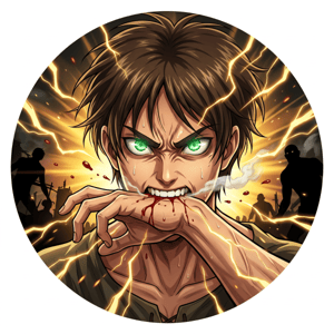 CAPA PAINEL REDONDO ANIME ATTACK ON TITAN | TECIDO PREMIUM  | VÁRIOS MODELOS - 1.50X1.50M E 50X50CM