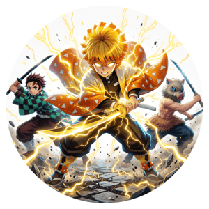 CAPA PAINEL REDONDO ANIME DEMON SLAYER | TECIDO PREMIUM  | VÁRIOS MODELOS - 1.50X1.50M E 50X50CM