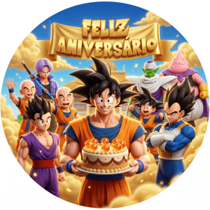 CAPA PAINEL REDONDO ANIME DRAGON BALL Z| TECIDO PREMIUM  | VÁRIOS MODELOS - 1.50X1.50M E 50X50CM
