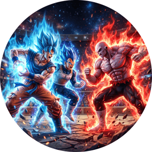 CAPA PAINEL REDONDO ANIME DRAGON BALL Z| TECIDO PREMIUM  | VÁRIOS MODELOS - 1.50X1.50M E 50X50CM