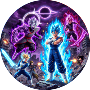 CAPA PAINEL REDONDO ANIME DRAGON BALL Z| TECIDO PREMIUM  | VÁRIOS MODELOS - 1.50X1.50M E 50X50CM