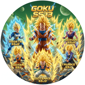 CAPA PAINEL REDONDO ANIME DRAGON BALL Z| TECIDO PREMIUM  | VÁRIOS MODELOS - 1.50X1.50M E 50X50CM