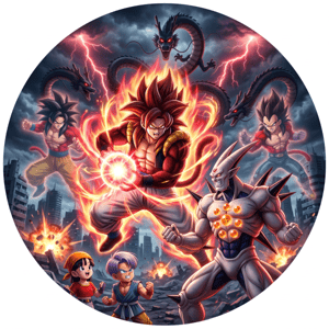 CAPA PAINEL REDONDO ANIME DRAGON BALL Z| TECIDO PREMIUM  | VÁRIOS MODELOS - 1.50X1.50M E 50X50CM
