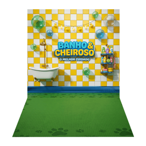 CAPA FUNDO FOTOGRÁFICO PET BANHO | TECIDO PREMIUM  | VÁRIOS MODELOS. - 1.20X1.70M