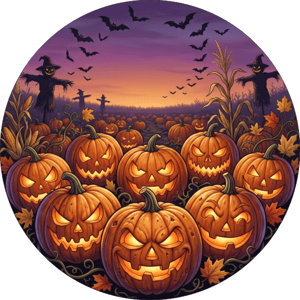 CAPA PAINEL REDONDO HALLOWEEN DIA DAS BRUXAS | TECIDO PREMIUM  | VÁRIOS MODELOS - 1.50X1.50M E 50X50CM