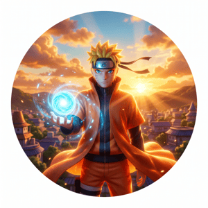 CAPA PAINEL REDONDO ANIME NARUTO| TECIDO PREMIUM  | VÁRIOS MODELOS - 1.50X1.50M E 50X50CM