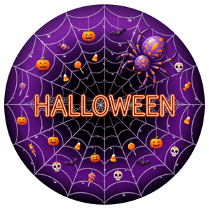 CAPA PAINEL REDONDO HALLOWEEN DIA DAS BRUXAS | TECIDO PREMIUM  | VÁRIOS MODELOS - 1.50X1.50M E 50X50CM