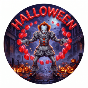 CAPA PAINEL REDONDO HALLOWEEN DIA DAS BRUXAS | TECIDO PREMIUM  | VÁRIOS MODELOS - 1.50X1.50M E 50X50CM