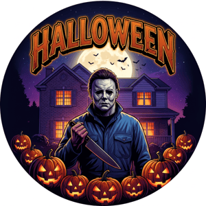 CAPA PAINEL REDONDO HALLOWEEN DIA DAS BRUXAS | TECIDO PREMIUM  | VÁRIOS MODELOS - 1.50X1.50M E 50X50CM
