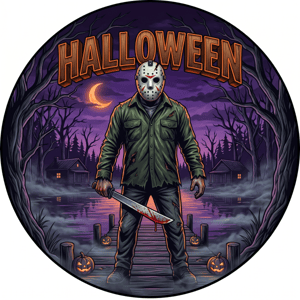 CAPA PAINEL REDONDO HALLOWEEN DIA DAS BRUXAS | TECIDO PREMIUM  | VÁRIOS MODELOS - 1.50X1.50M E 50X50CM
