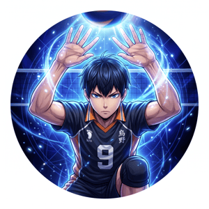 CAPA PAINEL REDONDO ANIME HAIKYUU | TECIDO PREMIUM  | VÁRIOS MODELOS - 1.50X1.50M E 50X50CM