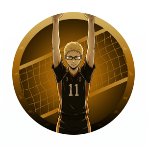 CAPA PAINEL REDONDO ANIME HAIKYUU | TECIDO PREMIUM  | VÁRIOS MODELOS - 1.50X1.50M E 50X50CM