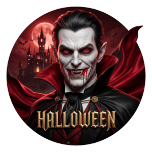 CAPA PAINEL REDONDO HALLOWEEN DIA DAS BRUXAS | TECIDO PREMIUM  | VÁRIOS MODELOS - 1.50X1.50M E 50X50CM