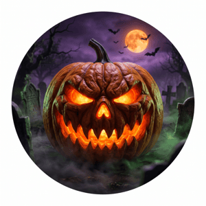 CAPA PAINEL REDONDO HALLOWEEN DIA DAS BRUXAS | TECIDO PREMIUM  | VÁRIOS MODELOS - 1.50X1.50M E 50X50CM