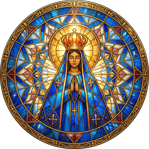 CAPA PAINEL REDONDO NOSSA SENHORA APARECIDA | TECIDO PREMIUM  | VÁRIOS MODELOS - 1.50X1.50M E 50X50CM