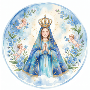 CAPA PAINEL REDONDO NOSSA SENHORA APARECIDA | TECIDO PREMIUM  | VÁRIOS MODELOS - 1.50X1.50M E 50X50CM