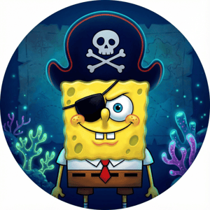 CAPA PAINEL REDONDO BOB ESPONJA | TECIDO PREMIUM  | VÁRIOS MODELOS - 1.50X1.50M E 50X50CM