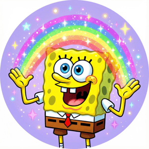 CAPA PAINEL REDONDO BOB ESPONJA | TECIDO PREMIUM  | VÁRIOS MODELOS - 1.50X1.50M E 50X50CM