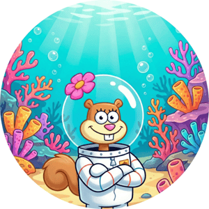 CAPA PAINEL REDONDO BOB ESPONJA | TECIDO PREMIUM  | VÁRIOS MODELOS - 1.50X1.50M E 50X50CM