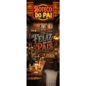 CAPA PAINEL PORTA DIA DOS PAIS | TECIDO PREMIUM  | VÁRIOS MODELOS - 85cm x 2.10M