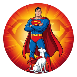 CAPA PAINEL REDONDO SUPERMAN KRIPTO SUPER HOMEM  | TECIDO PREMIUM  | VÁRIOS MODELOS - 1.50X1.50M E 50X50CM