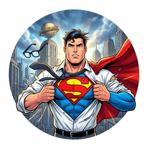CAPA PAINEL REDONDO SUPERMAN KRIPTO SUPER HOMEM  | TECIDO PREMIUM  | VÁRIOS MODELOS - 1.50X1.50M E 50X50CM