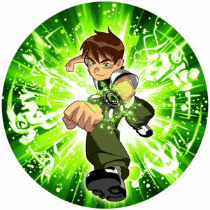 CAPA PAINEL REDONDO BEN 10 | TECIDO PREMIUM  | VÁRIOS MODELOS - 1.50X1.50M E 50X50CM