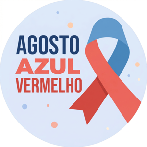 CAPA PAINEL REDONDO AGOSTO AZUL E VERMELHO | TECIDO PREMIUM  | VÁRIOS MODELOS - 1.50X1.50M E 50X50CM