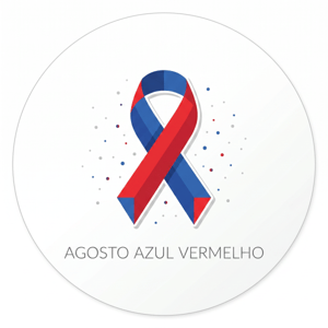 CAPA PAINEL REDONDO AGOSTO AZUL E VERMELHO | TECIDO PREMIUM  | VÁRIOS MODELOS - 1.50X1.50M E 50X50CM
