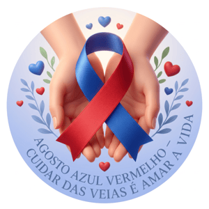 CAPA PAINEL REDONDO AGOSTO AZUL E VERMELHO | TECIDO PREMIUM  | VÁRIOS MODELOS - 1.50X1.50M E 50X50CM