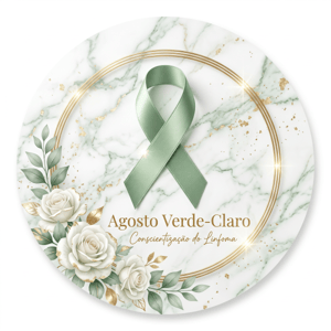 CAPA PAINEL REDONDO AGOSTO VERDE CLARO| TECIDO PREMIUM  | VÁRIOS MODELOS - 1.50X1.50M E 50X50CM