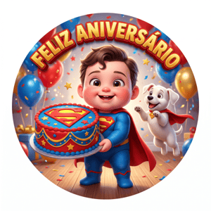 CAPA PAINEL REDONDO SUPERMAN KRIPTO SUPER HOMEM  | TECIDO PREMIUM  | VÁRIOS MODELOS - 1.50X1.50M E 50X50CM
